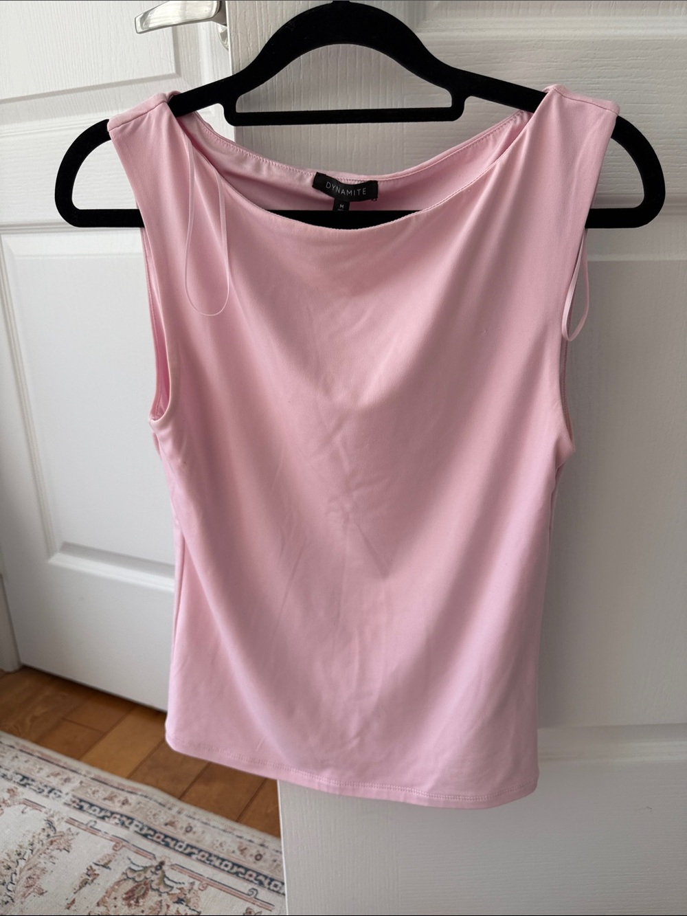 Dynamite Light Pink Boatneck Sleeveless Top